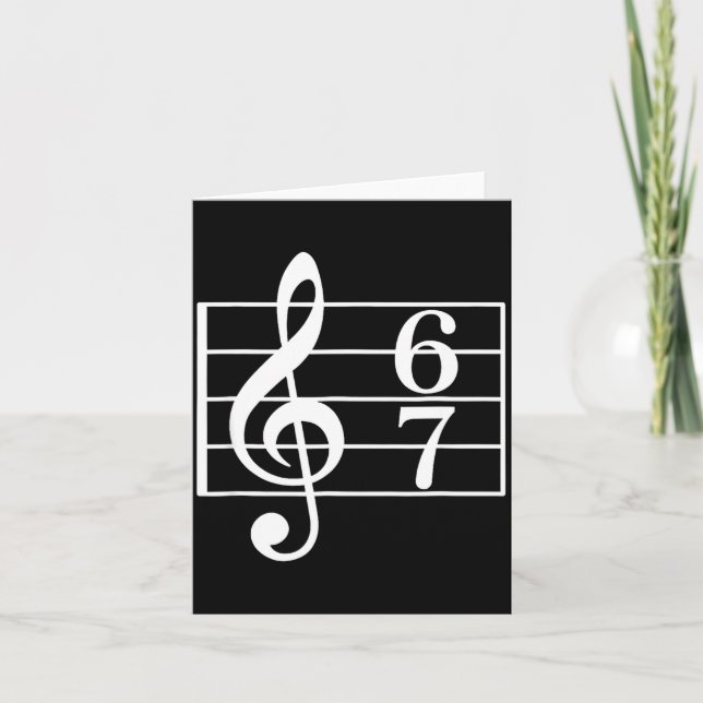 67 Music Meme Slang Six Seven Music Teacher School Card (Front)