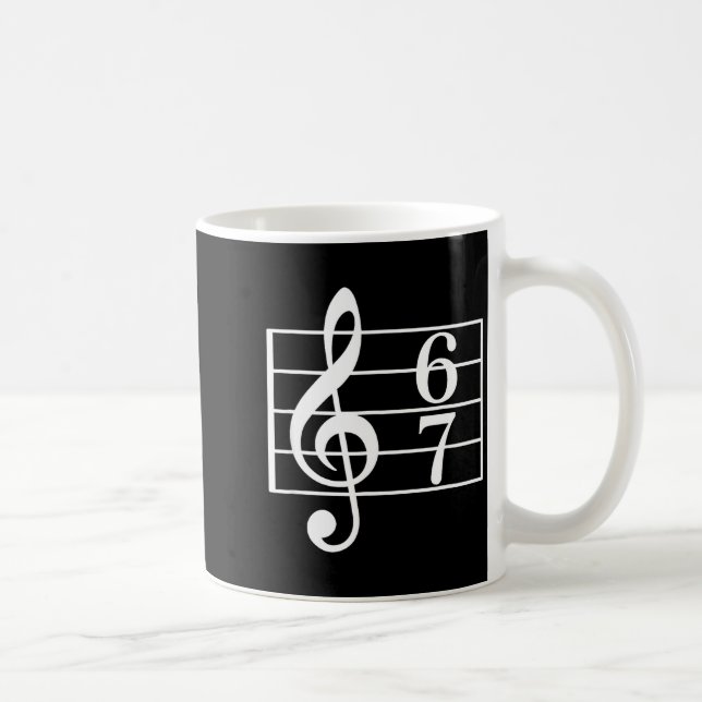 67 Music Meme Slang Six Seven Music Teacher School Coffee Mug (Right)