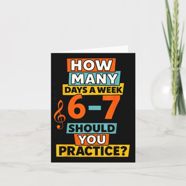 67 Music Teacher Meme Funny Musician Slang For Tea Card (Front)