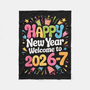 67 New Year's Eve - Happy New Year 2026-7 Funny 67 Fleece Blanket