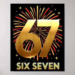 67 New Years Eve Party Pajama Shirt 6 7 Meme 67 20 Poster