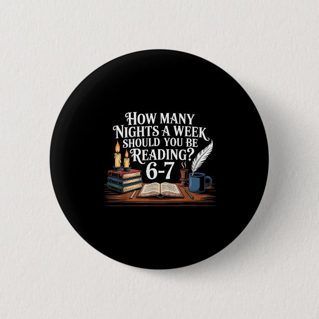 67 Nights Reading Meme For Bibliophiles Englieache 6 Cm Round Badge (Front)