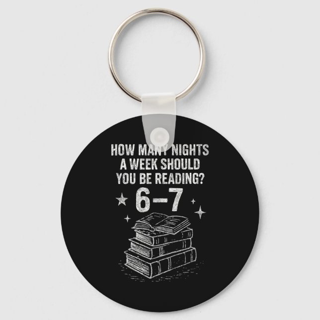 67 Nights Reading Meme For Bibliophiles Englieache Key Ring (Front)