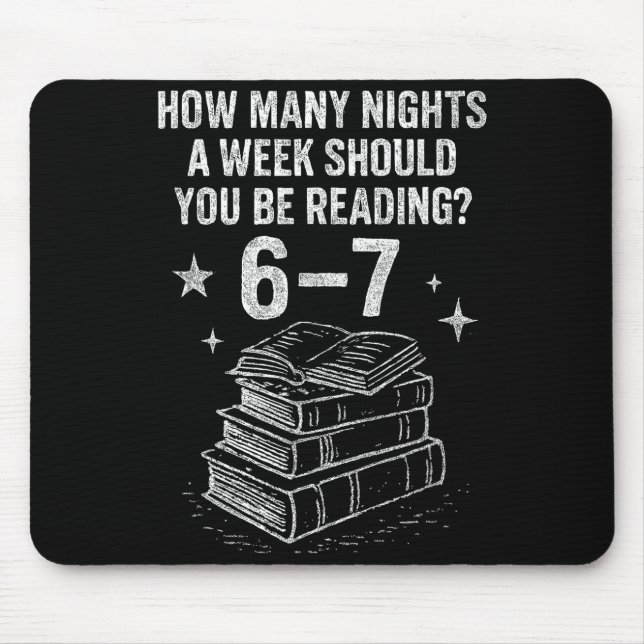 67 Nights Reading Meme For Bibliophiles Englieache Mouse Mat (Front)