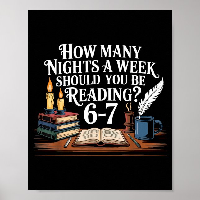 67 Nights Reading Meme For Bibliophiles Englieache Poster (Front)