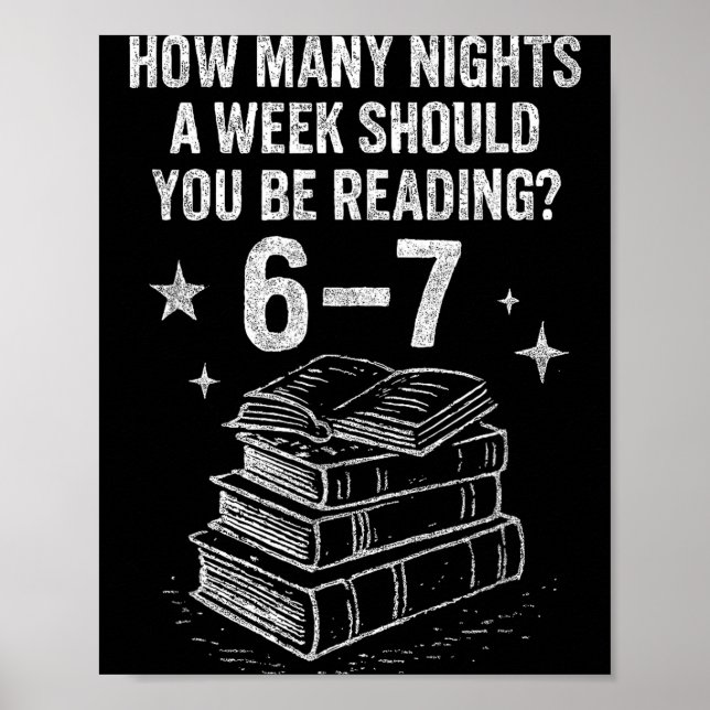 67 Nights Reading Meme For Bibliophiles Englieache Poster (Front)