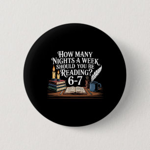 67 Nights Reading Meme For Bibliophiles English Te 6 Cm Round Badge