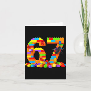 67 Number Meme Six Seven 6 7 Building Blocks Gen A Card