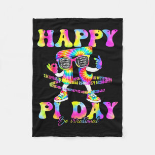 67 number meme tie dye rainbow six seven 3.14 day fleece blanket