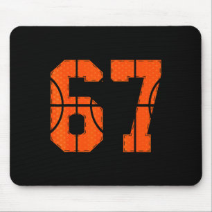 67 Number Six Seven Funny Meme Gen Alpha Slang Bas Mouse Mat