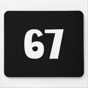 67 Number Sixty-seven Funny Meme Six Seven Matchin Mouse Mat