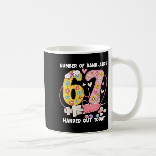 67 Nurse Meme Funny Six Seven Nursing Medical Scho Coffee Mug (Right)