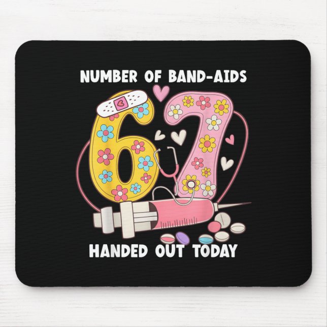 67 Nurse Meme Funny Six Seven Nursing Medical Scho Mouse Mat (Front)