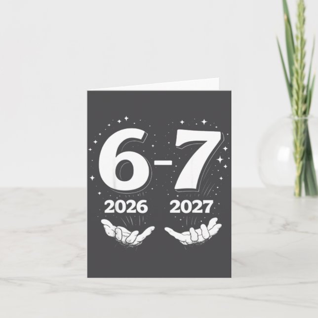 67 Nye 2026 Funny Boys Kids New Years Eve Party 6  Card (Front)