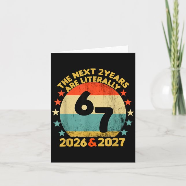 67 Nye 2026 Funny Boys Kids New Years Eve Party 6  Card (Front)
