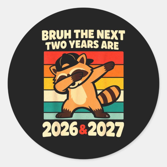 67 Nye 2026 Funny Kids Boys New Years Eve Party 6  Classic Round Sticker (Front)