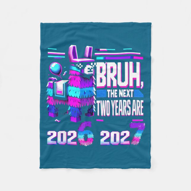 67 Nye 2026 Funny Llama Nata New Years Eve Party 6 Fleece Blanket (Front)