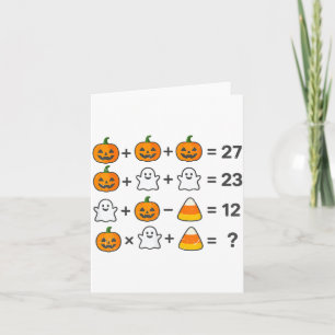 67 Order Operations Math Teacher Halloween Costume Card