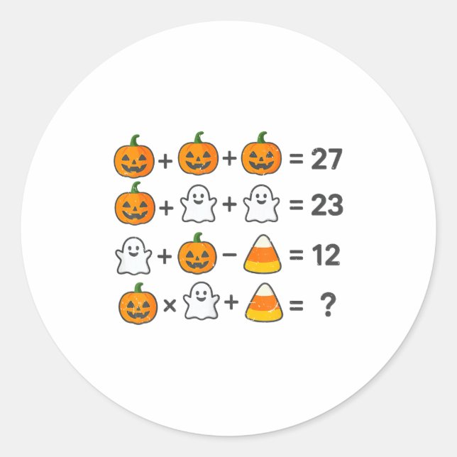 67 Order Operations Math Teacher Halloween Costume Classic Round Sticker (Front)