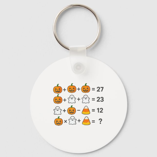 67 Order Operations Math Teacher Halloween Costume Key Ring (Front)