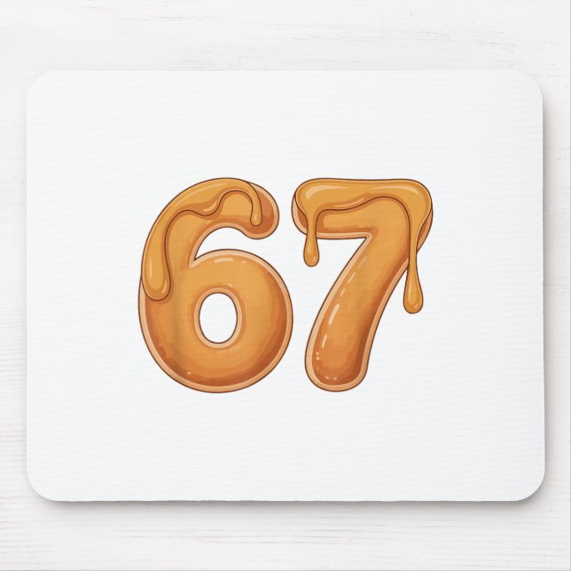 67 Pancake Meme Funny Six Seven Slang  Mouse Mat (Front)