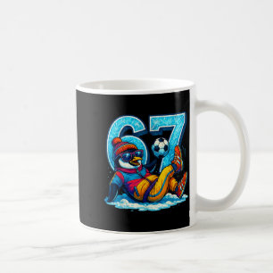 67 Penguin Soccer Funny Winter Meme Gift  Coffee Mug