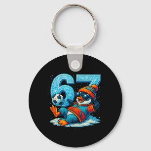 67 Penguin Soccer Funny Winter Meme Gift Key Ring