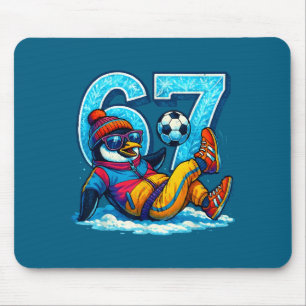 67 Penguin Soccer Funny Winter Meme Gift Mouse Mat