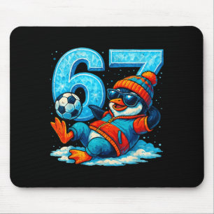 67 Penguin Soccer Funny Winter Meme Gift Mouse Mat