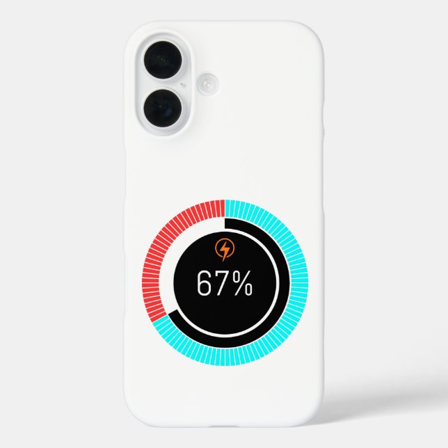 67 Percent Charged Aura Brainrot Funny Meme Phone  Case-Mate iPhone Case (Back)