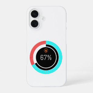 67 Percent Charged Aura Brainrot Funny Meme Phone iPhone 16 Case