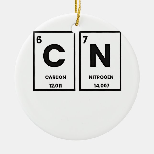 67 Periodic Table Element Chemistry Mason Meme  Ceramic Tree Decoration (Front)