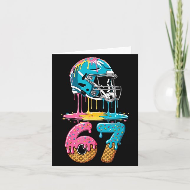 67 Player 67th Birthday Ice Cream American Footbal Card (Front)
