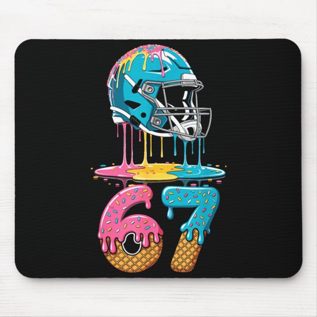 67 Player 67th Birthday Ice Cream American Footbal Mouse Mat (Front)