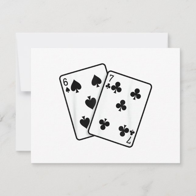 67 Playing Cards Meme Funny Six Seven (Front)