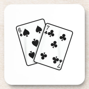 67 Playing Cards Meme Funny Six Seven Coaster