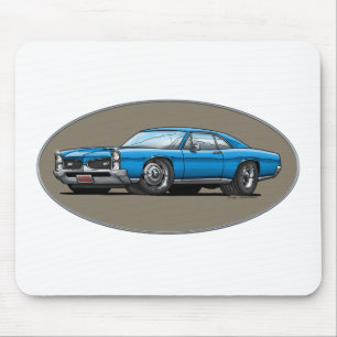 67 Pontiac GTO_blue Mouse Mat