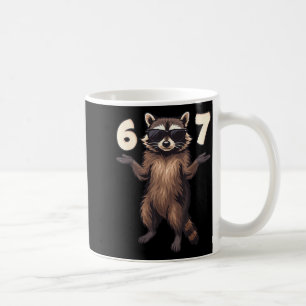 67 Raccoon 6-7 Hands Se Funny Gen Alpha Kids Teens Coffee Mug