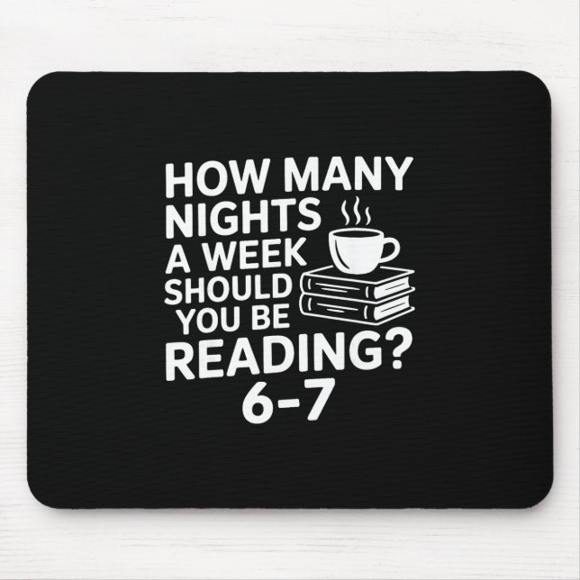 67 Reading Book Lover Funny Six Seven Meme Bookwor Mouse Mat (Front)