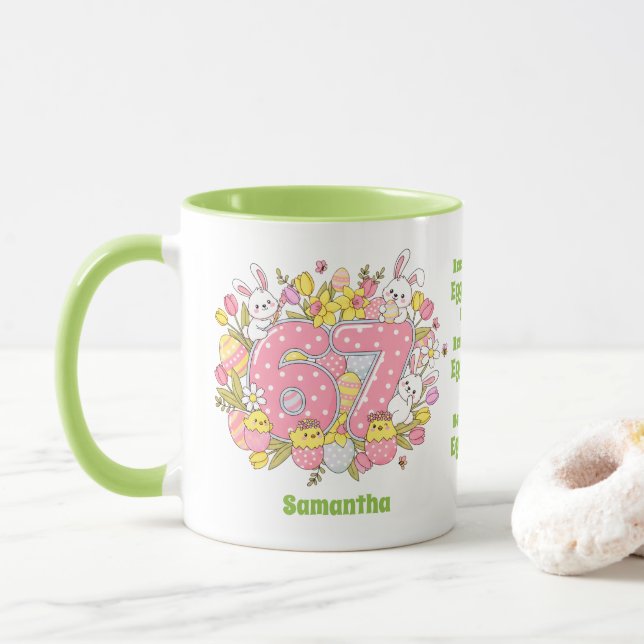 67 Reasons We’re Egg-cellent Friends! Easter Mug (With Donut)