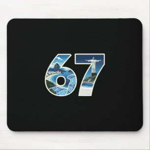 67 Rio Landmarks Illustration Mouse Mat