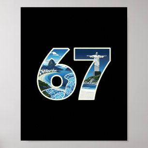 67 Rio Landmarks Illustration Poster