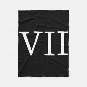 67 Roman Numerals Vii Funny Six Seven Meme 6 7 Mat Fleece Blanket