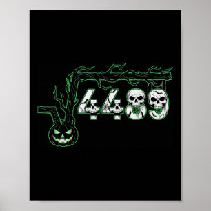 67 Root Six Seven 6 7 Meme Funny Halloween Pumpkin Poster