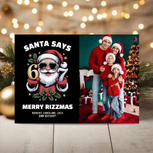67 Santa 6-7 Rizzmas Christmas Photo Holiday Card