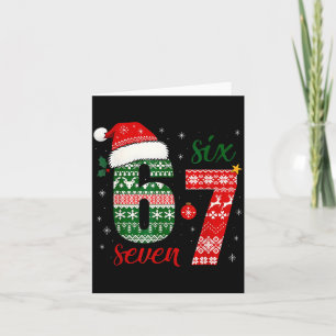 67 Santa Christmas Funny Brainrot For Boys Kids Te Card