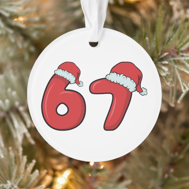 67 Santa Hat Christmas Ornament  (Tree)