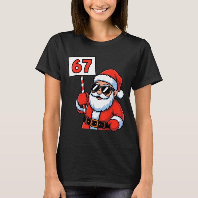 67 Santa Six Seven Christmas  T-Shirt (Front)