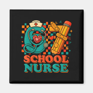 67 School Nurse Days Pencil Heart Funny Medical  Magnet