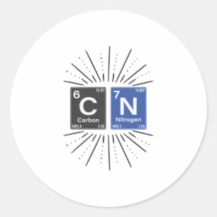 67 Science Meme Humor Chemistry Nerd Periodic Tabl Classic Round Sticker